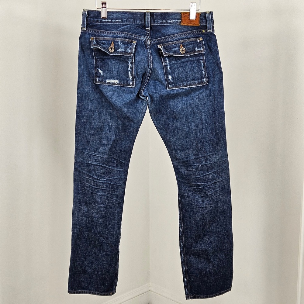 Lucky Brand Porkchop Ankle Crop Jeans Womens 2/26 Blue Good Distressed - Picture 2 of 16